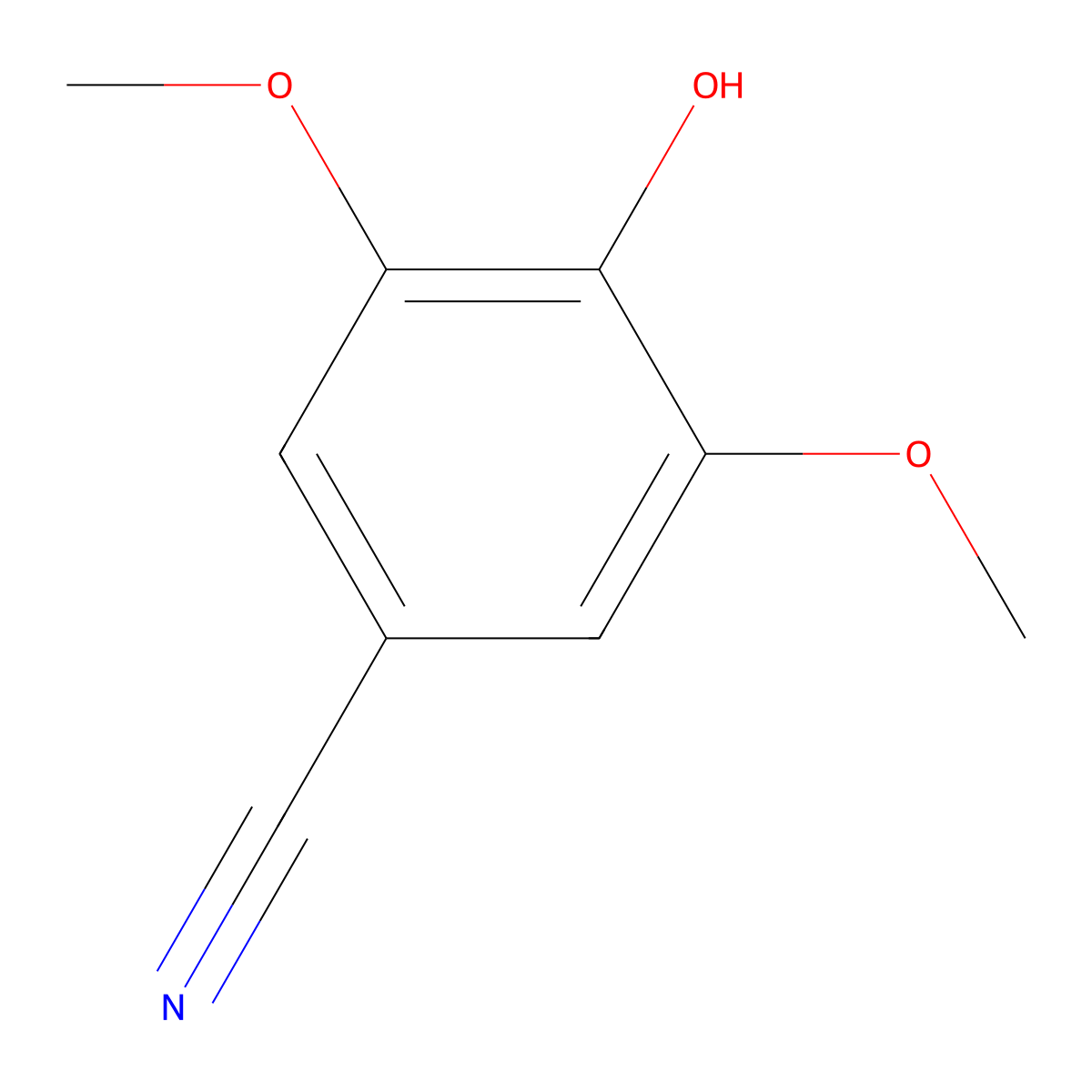 4-Hydroxy-3,5-dimethoxybenzonitrile molecular structure, CAS 72684-95-8