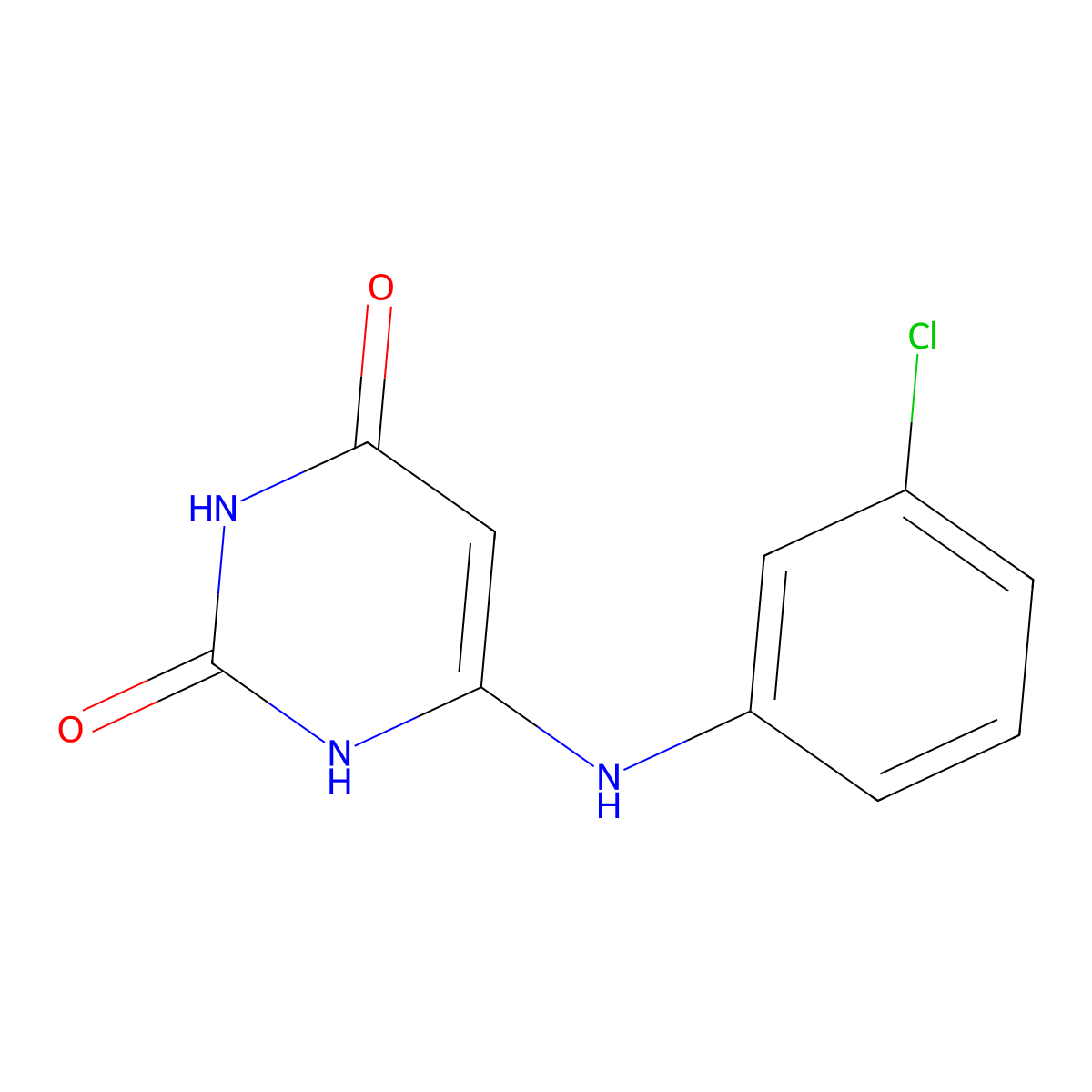 6-(3-chloroanilino)-1H-pyrimidine-2,4-dione molecular structure, CAS 7269-03-6