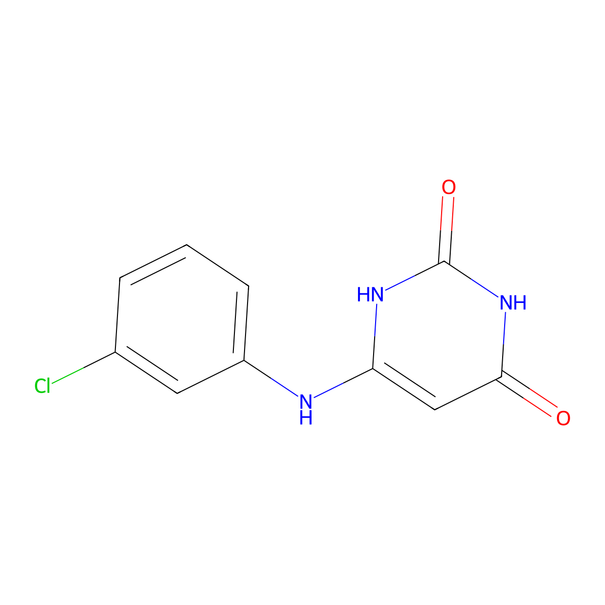 6-(3-chloroanilino)-1H-pyrimidine-2,4-dione molecular structure, CAS 7269-03-6