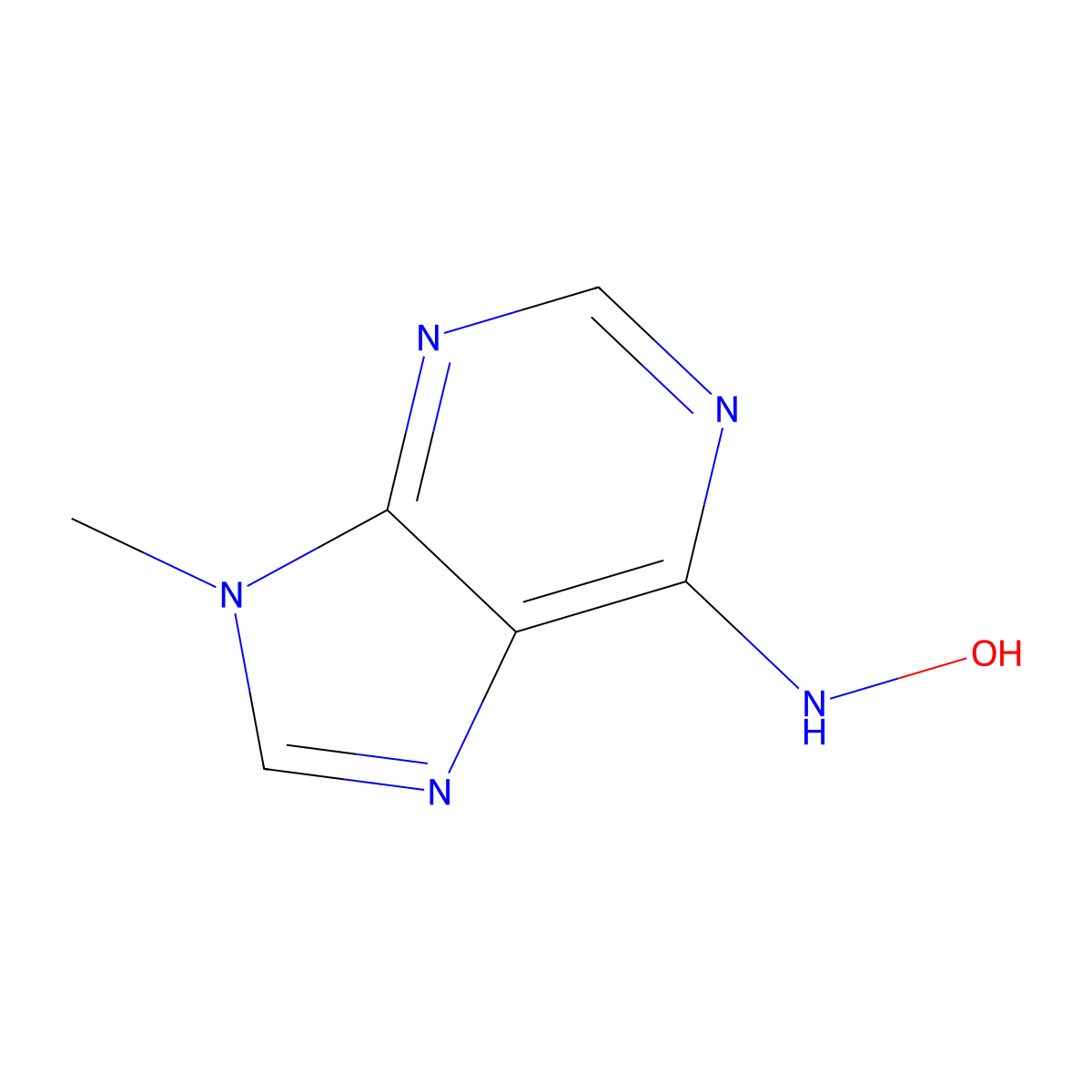6-(Hydroxyamino)-9-methylpurine molecular structure, CAS 7269-60-5
