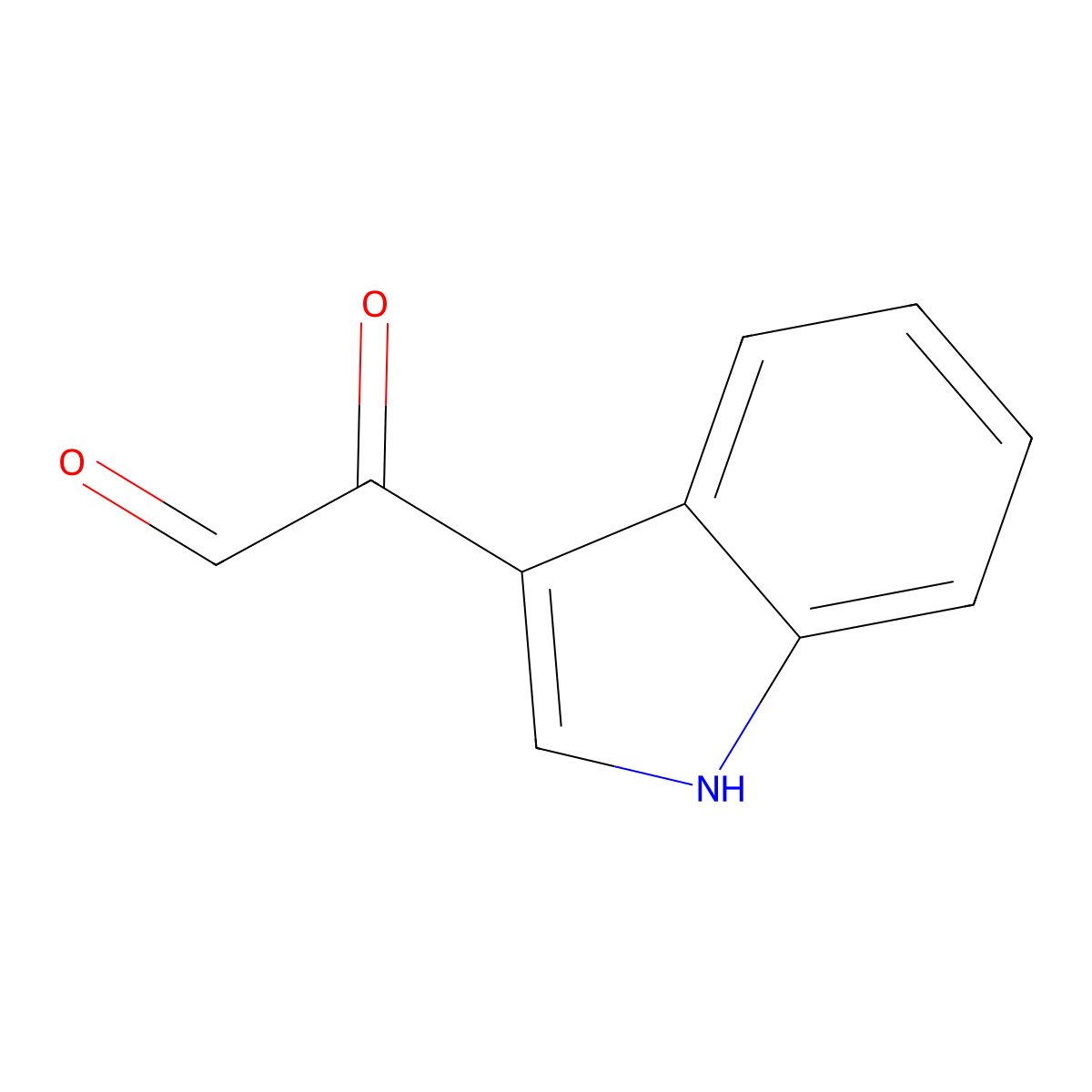 2-(1H-indol-3-yl)-2-oxoacetaldehyde molecular structure, CAS 7269-72-9