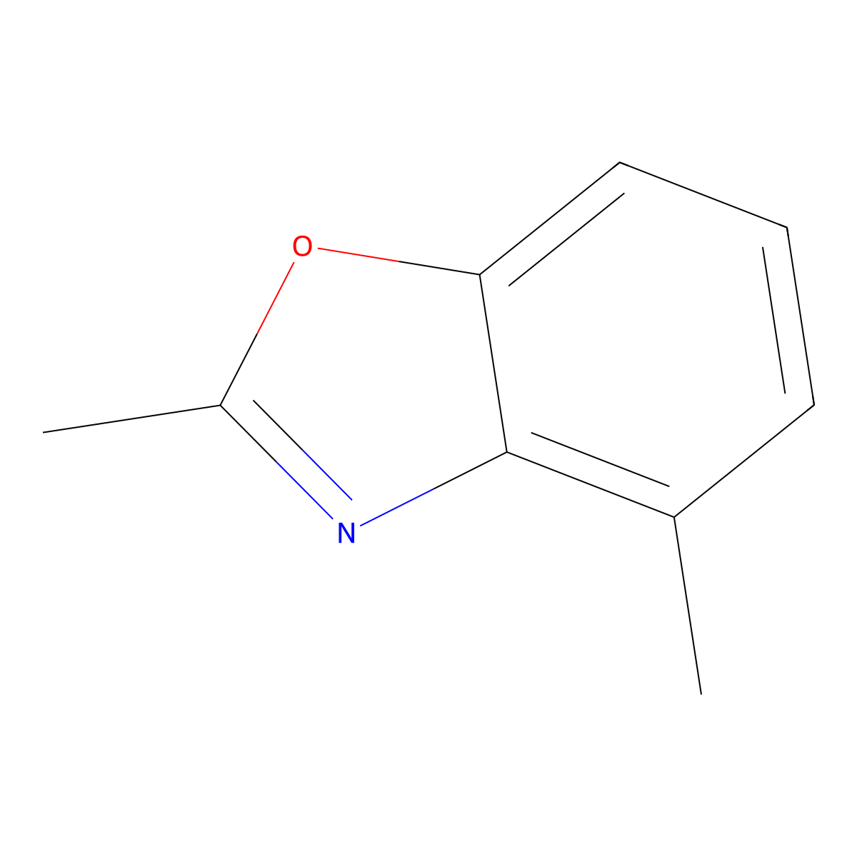 2,4-Dimethylbenzoxazole molecular structure, CAS 72692-90-1