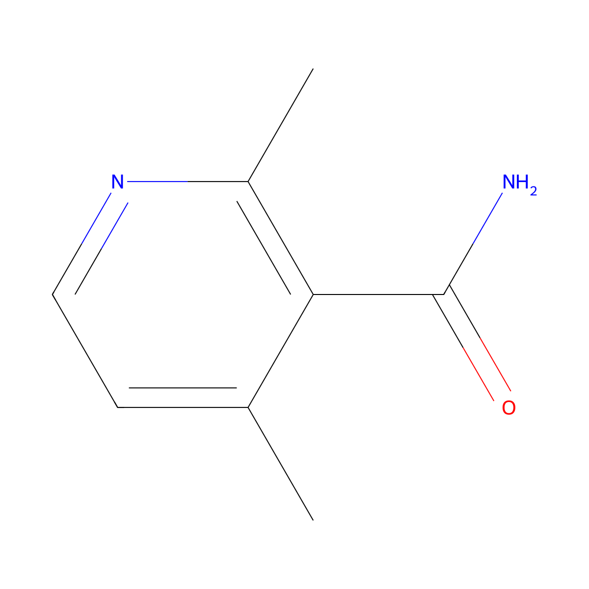 2,4-Dimethylnicotinamide molecular structure, CAS 72692-96-7