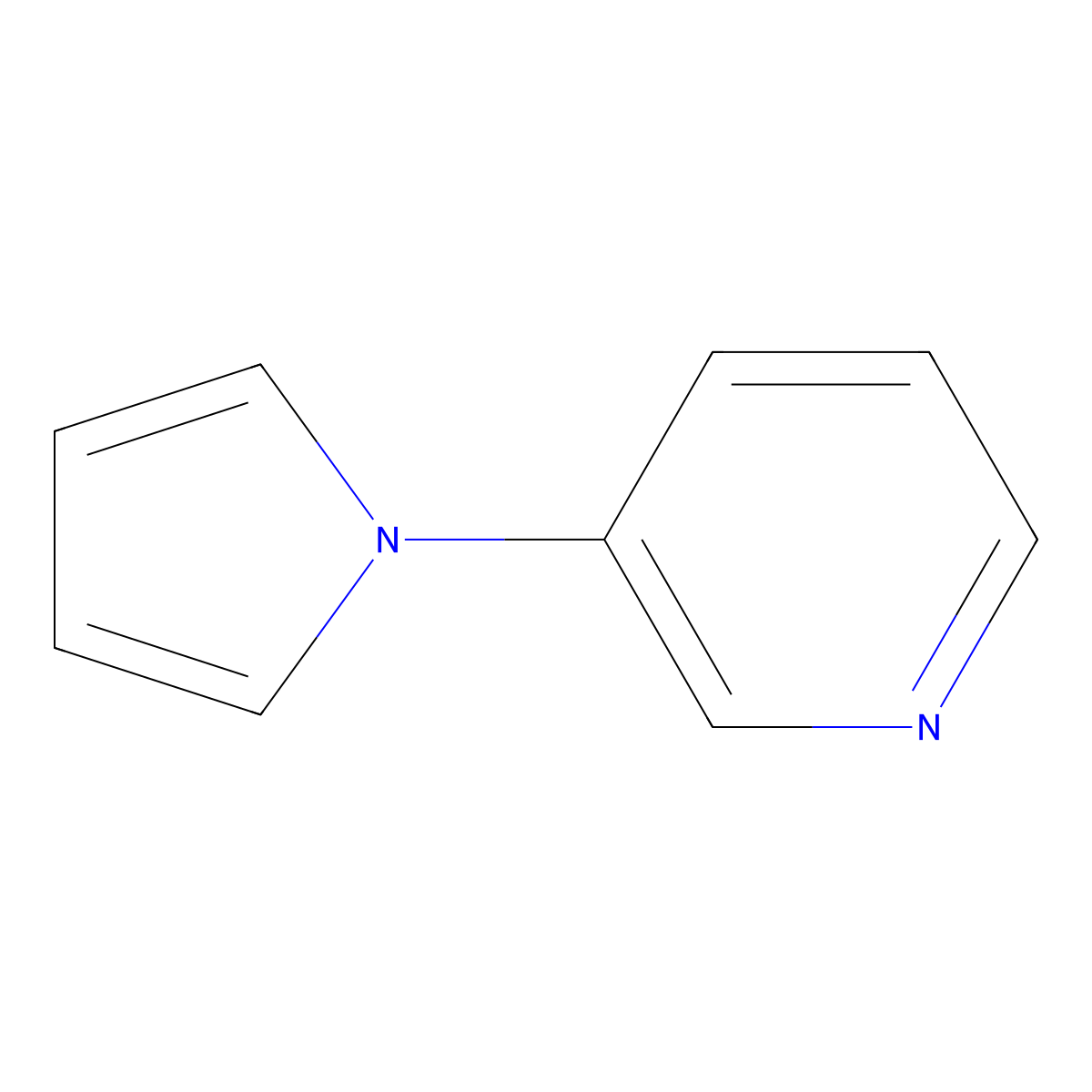3-(1H-pyrrol-1-yl)pyridine molecular structure, CAS 72692-99-0