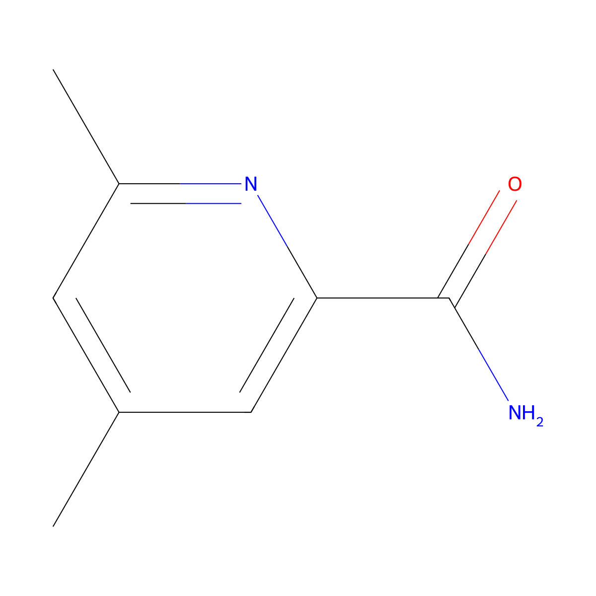 2-Carbamoyl-4,6-dimethylpyridine molecular structure, CAS 72693-02-8