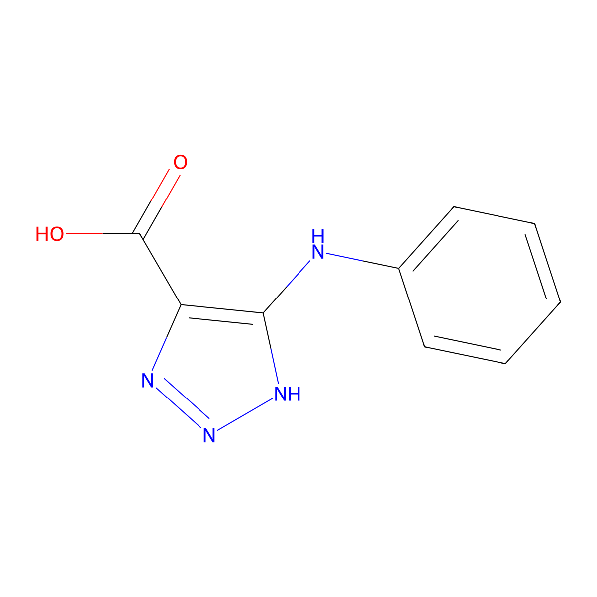 4-(Phenylamino)-1H-1,2,3-triazole-5-carboxylic acid molecular structure, CAS 72693-60-8