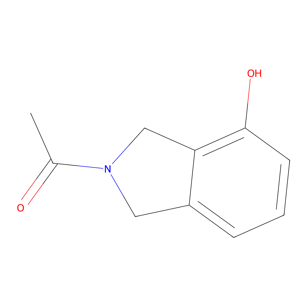 1-(4-Hydroxy-2,3-dihydro-1H-isoindol-2-yl)ethan-1-one molecular structure, CAS 72695-21-7