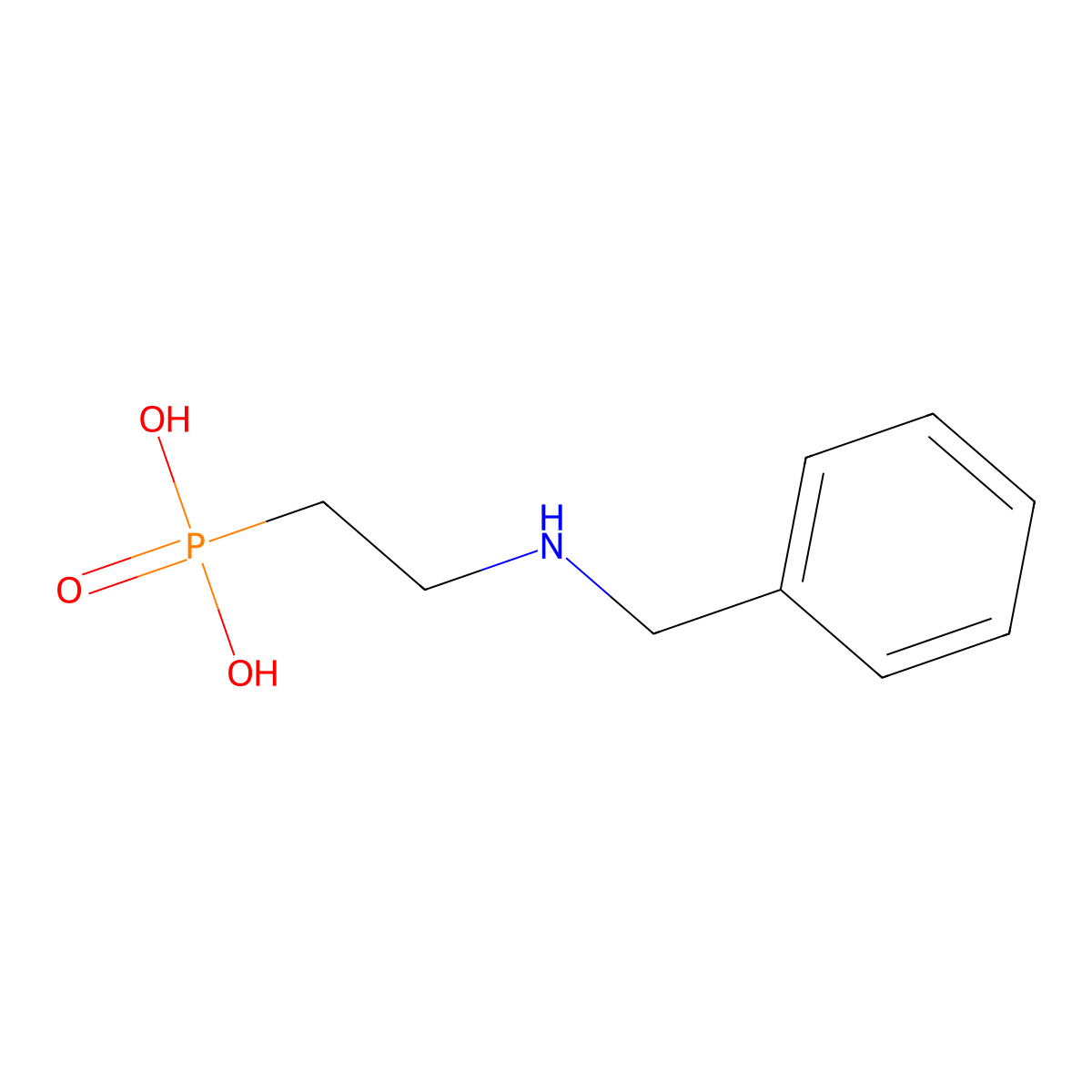 [2-(Benzylamino)ethyl]phosphonic acid molecular structure, CAS 72696-92-5