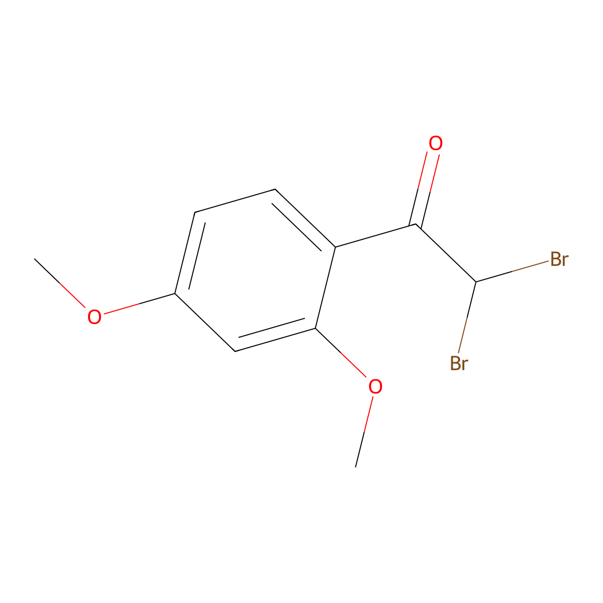 2,2-Dibromo-2',4'-dimethoxyacetophenone molecular structure, CAS 72698-83-0