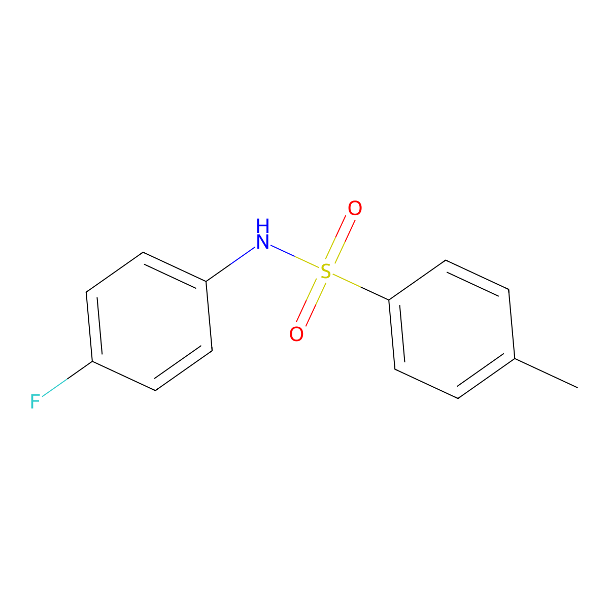 p-Toluenesulfonanilide, 4'-fluoro- molecular structure, CAS 727-31-1