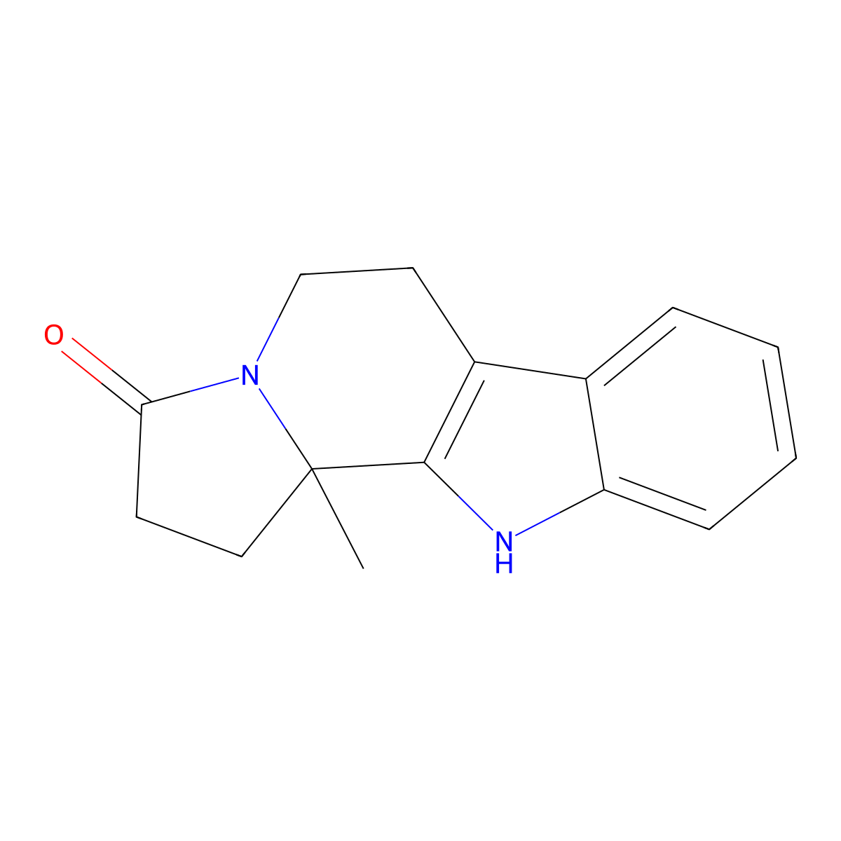 11b-Methyl-1,2,5,6,11,11b-hexahydro-3H-indolizino[8,7-b]indol-3-one molecular structure, CAS 727-45-7