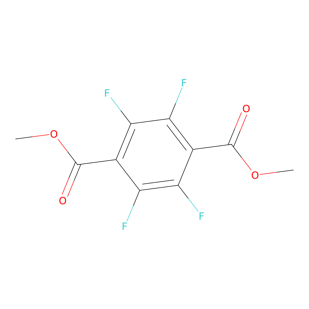 Dimethyl 2,3,5,6-tetrafluoroterephthalate molecular structure, CAS 727-55-9