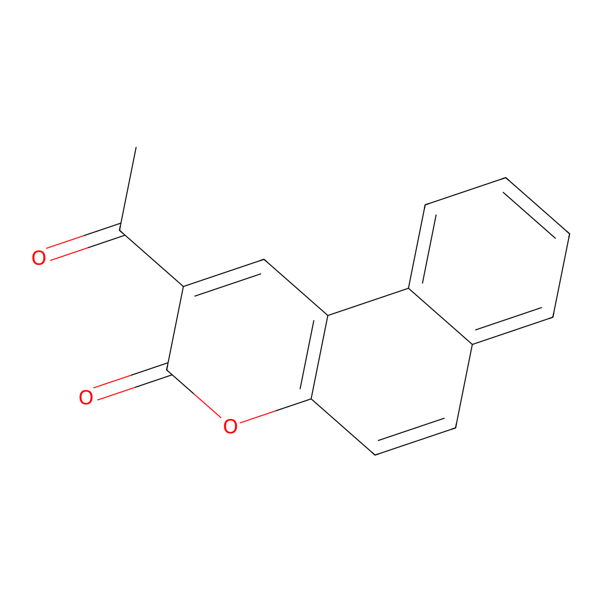 2-acetyl-3H-benzo(f)chromen-3-one molecular structure, CAS 727-80-0
