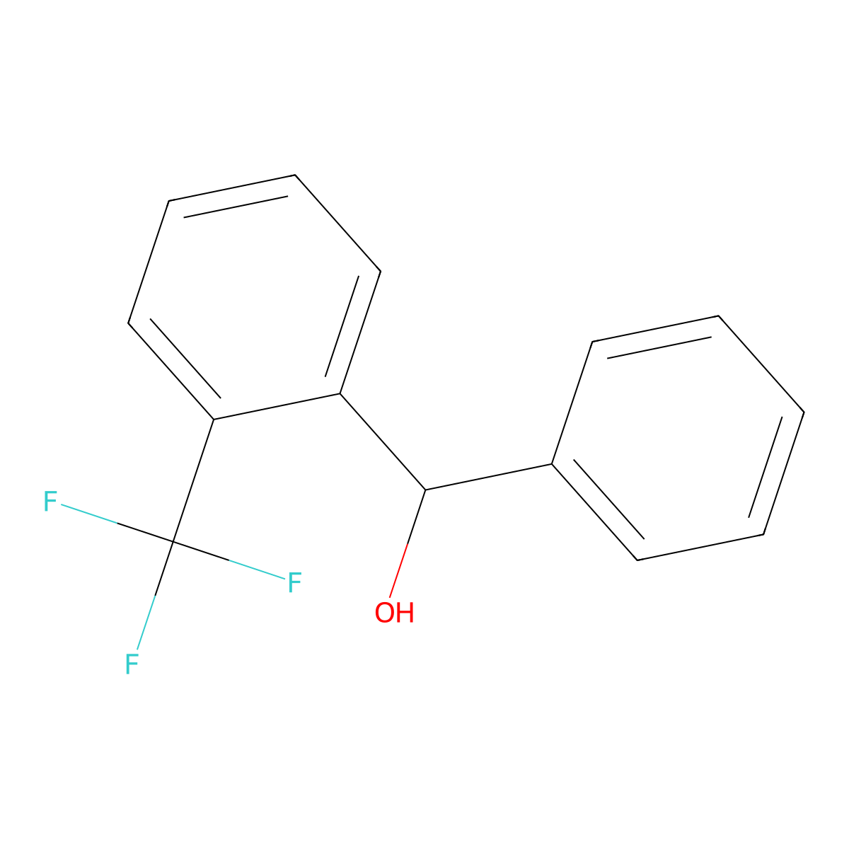 2-(Trifluoromethyl)benzhydrol molecular structure, CAS 727-98-0