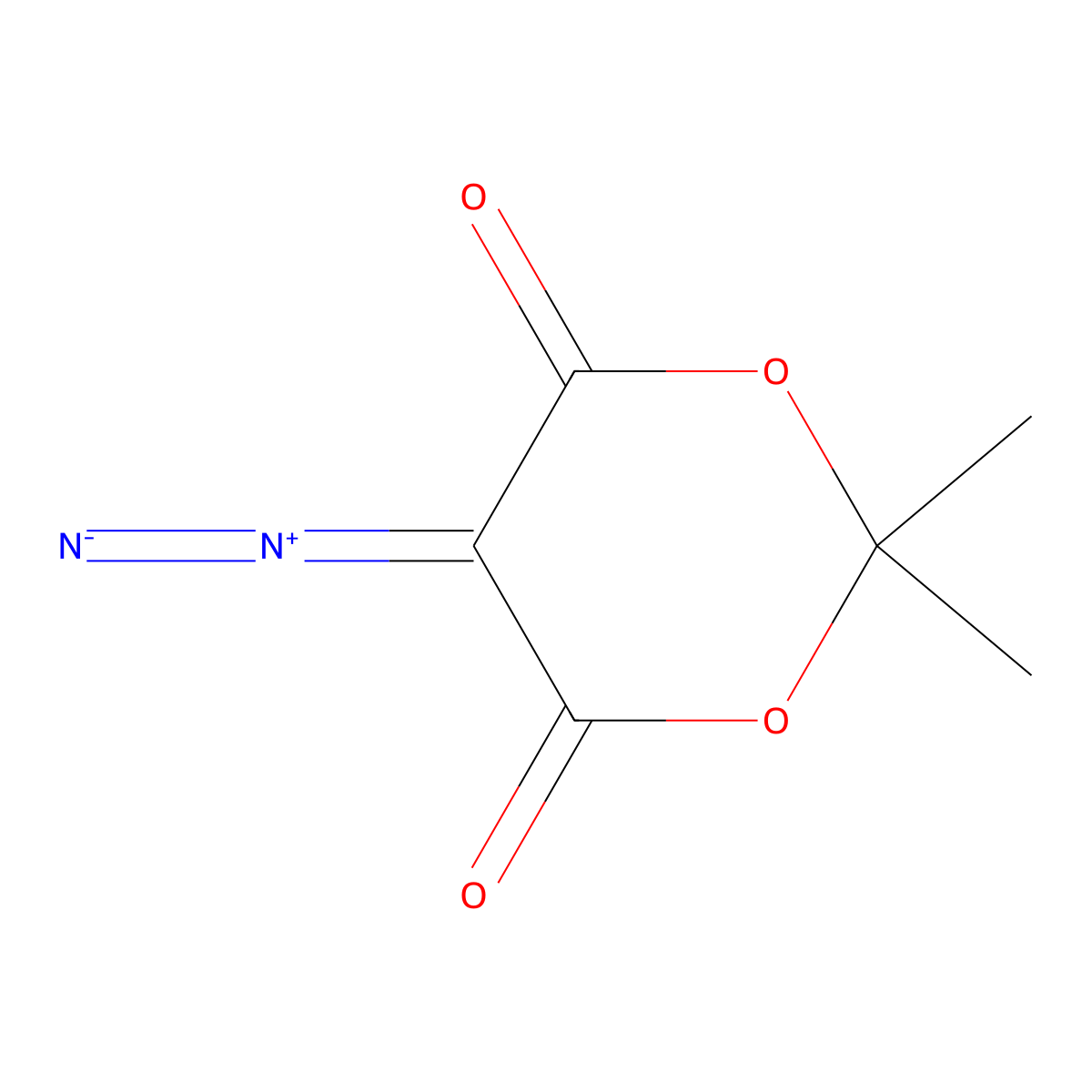 5-Diazo-2,2-dimethyl-1,3-dioxane-4,6-dione molecular structure, CAS 7270-63-5
