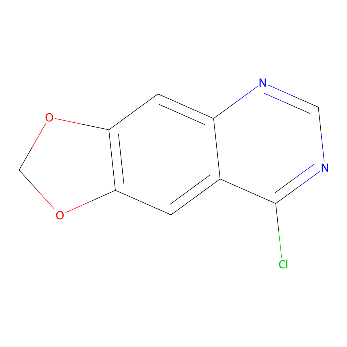 8-Chloro-[1,3]dioxolo[4,5-g]quinazoline molecular structure, CAS 72700-23-3