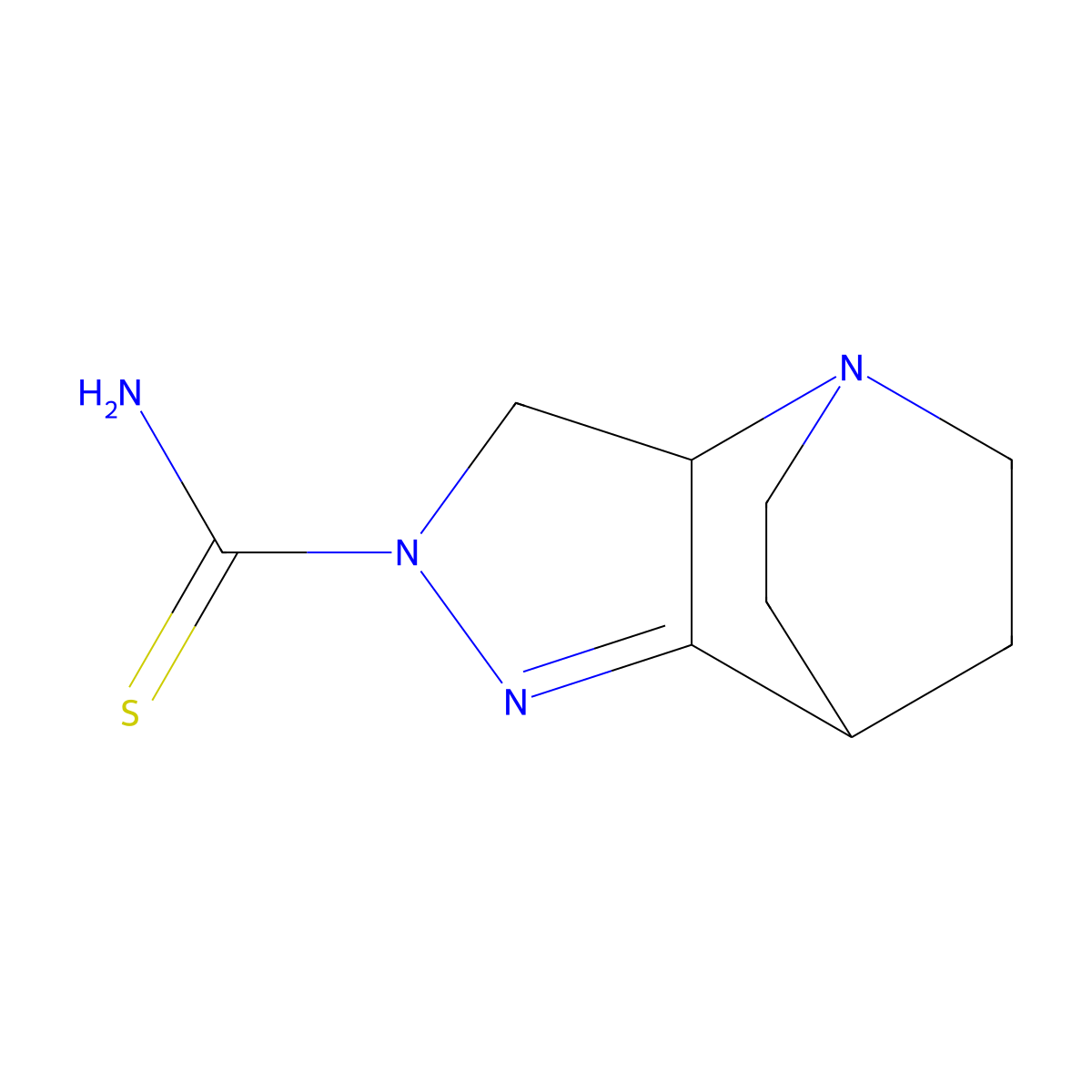 1,4,5-Triazatricyclo[5.2.2.0,2,6]undec-5-ene-4-carbothioamide molecular structure, CAS 72701-36-1