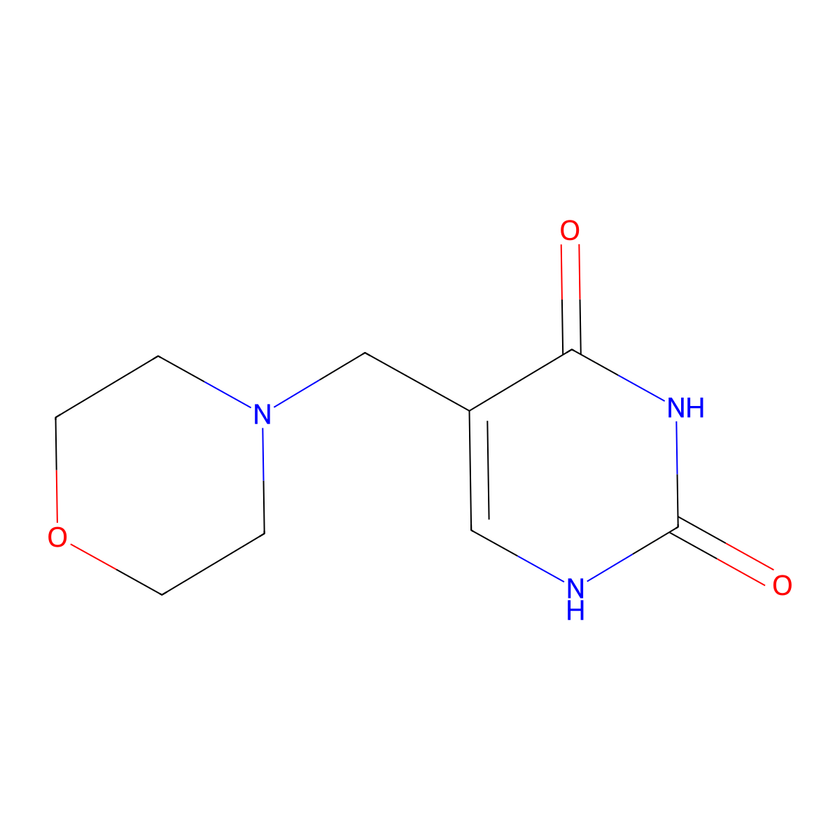 5-(4-Morpholinylmethyl)-2,4-pyrimidinediol molecular structure, CAS 72704-63-3