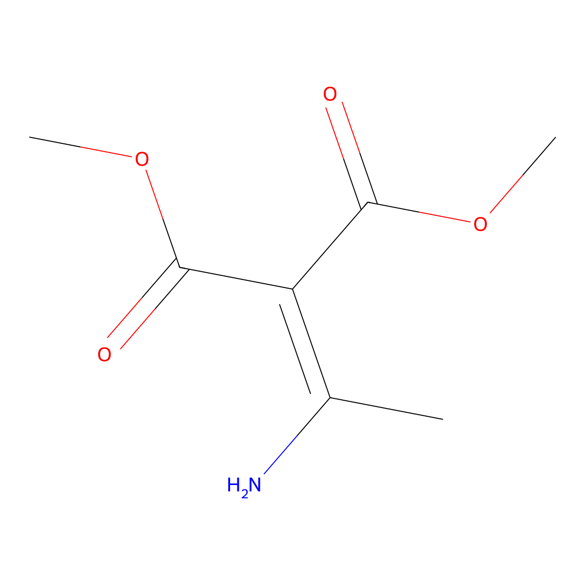 Dimethyl 2-(1-aminoethylidene)malonate molecular structure, CAS 72706-03-7