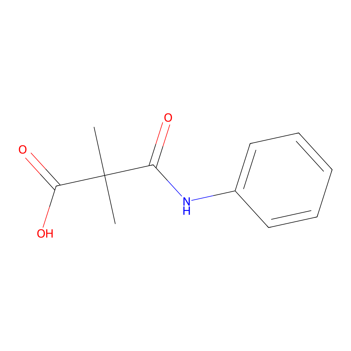 3-Anilino-2,2-dimethyl-3-oxopropanoic acid molecular structure, CAS 72708-59-9