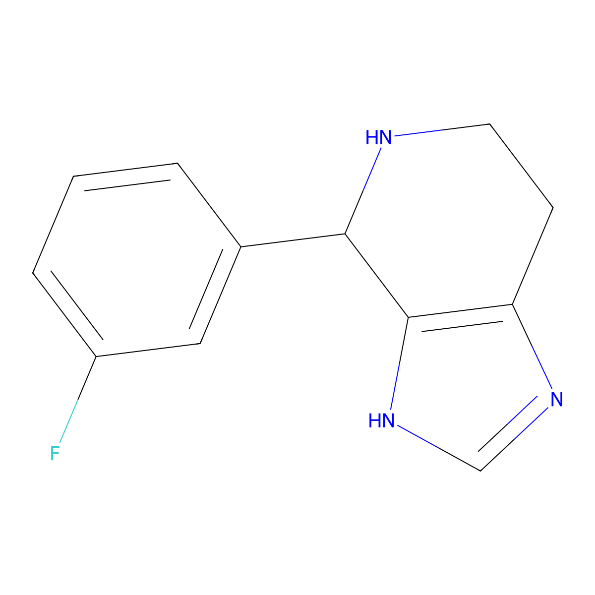 4-(3-fluorophenyl)-4,5,6,7-tetrahydro-3H-imidazo[4,5-c]pyridine molecular structure, CAS 7271-07-0
