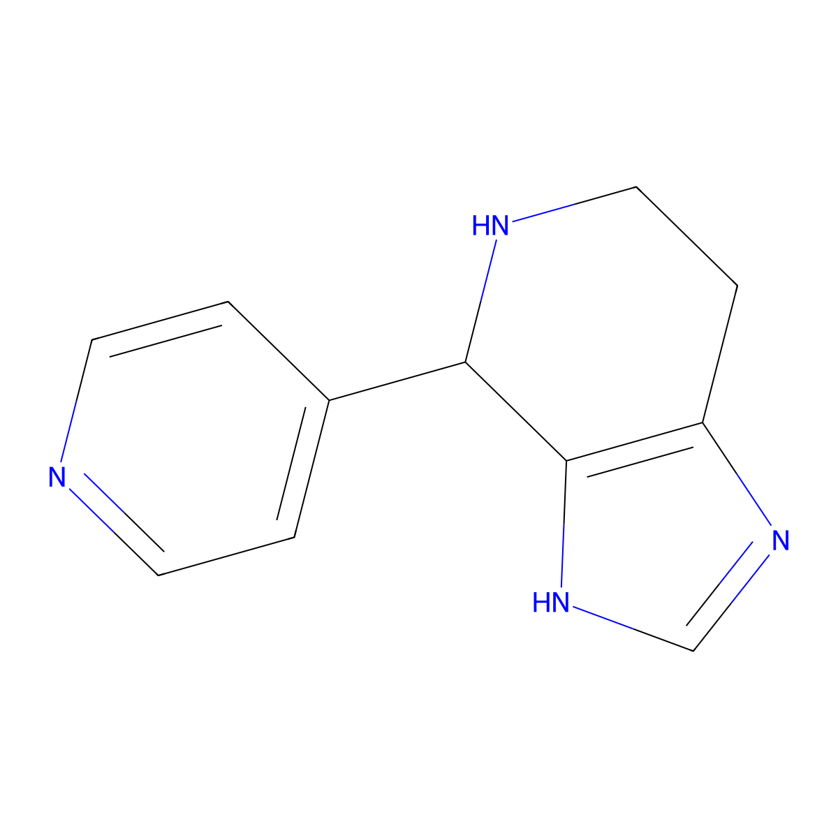 4-(pyridin-4-yl)-4,5,6,7-tetrahydro-3H-imidazo[4,5-c]pyridine molecular structure, CAS 7271-08-1