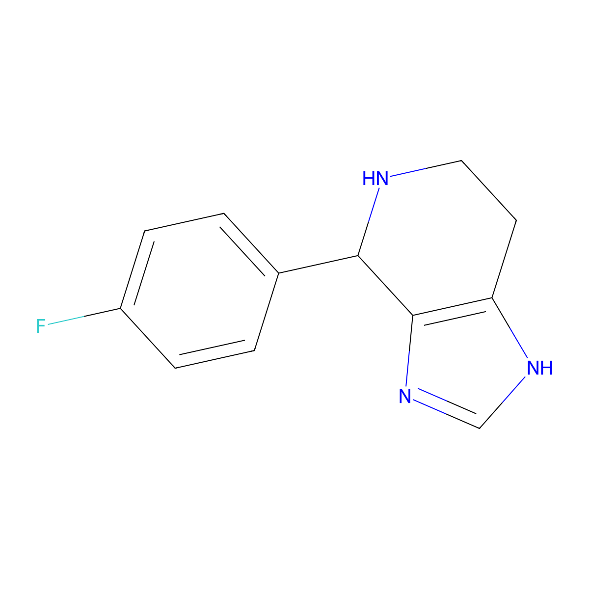 4-(4-fluorophenyl)-1H,4H,5H,6H,7H-imidazo[4,5-c]pyridine molecular structure, CAS 7271-09-2