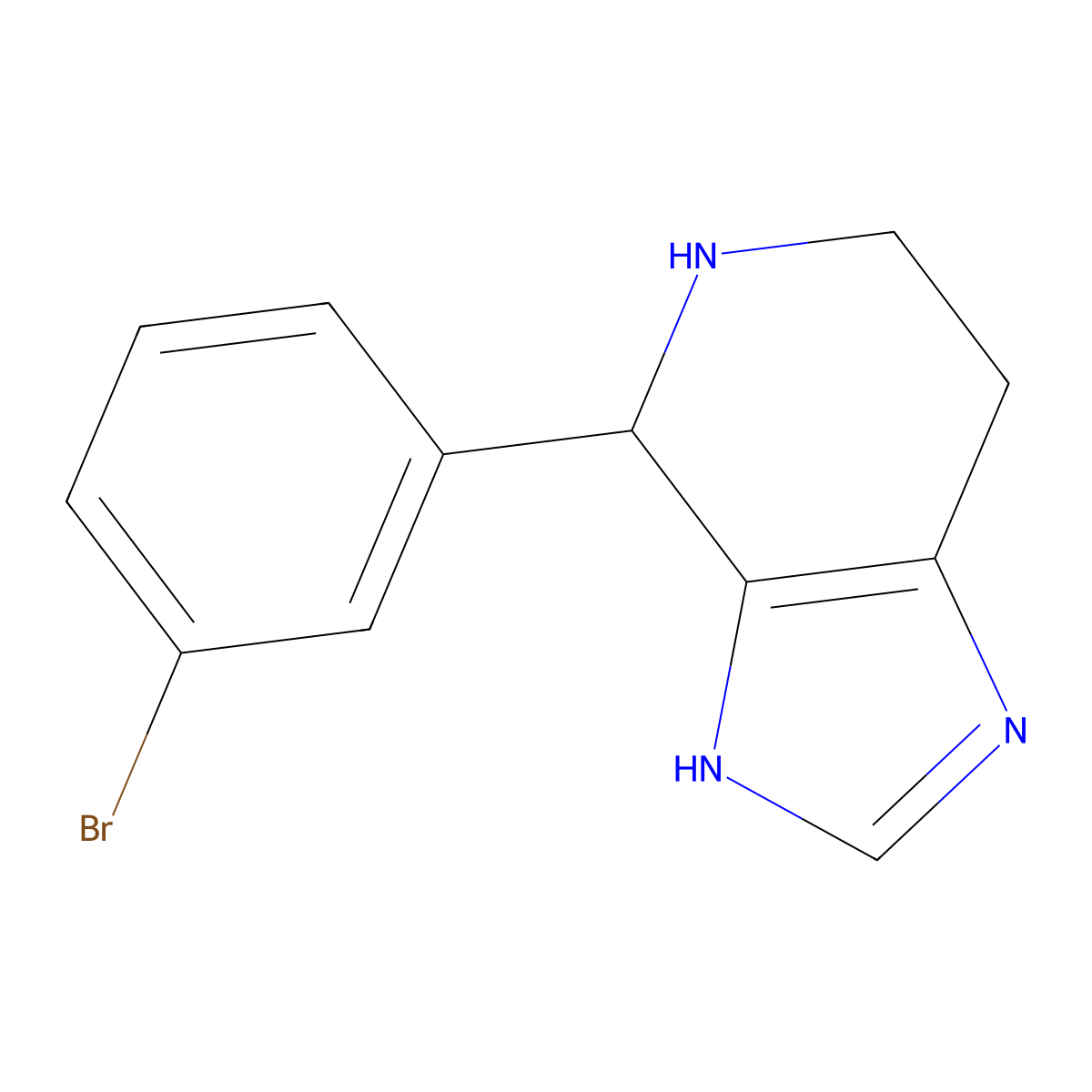 4-(3-Bromophenyl)-3H,4H,5H,6H,7H-imidazo[4,5-c]pyridine molecular structure, CAS 7271-10-5