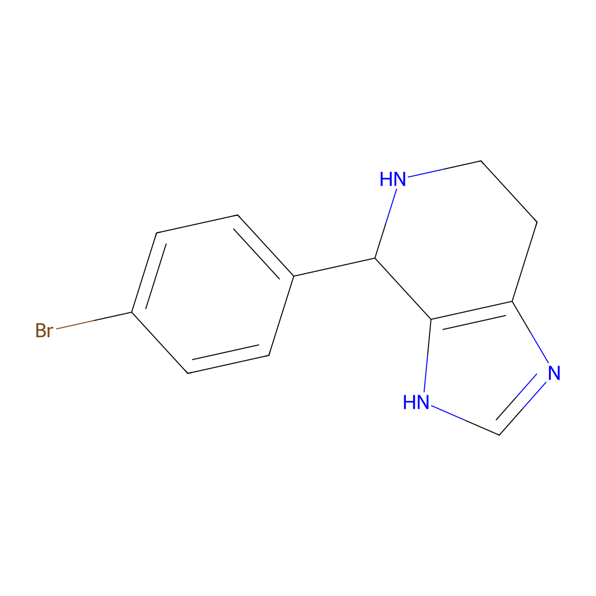 4-(4-bromophenyl)-4,5,6,7-tetrahydro-3H-imidazo[4,5-c]pyridine molecular structure, CAS 7271-11-6
