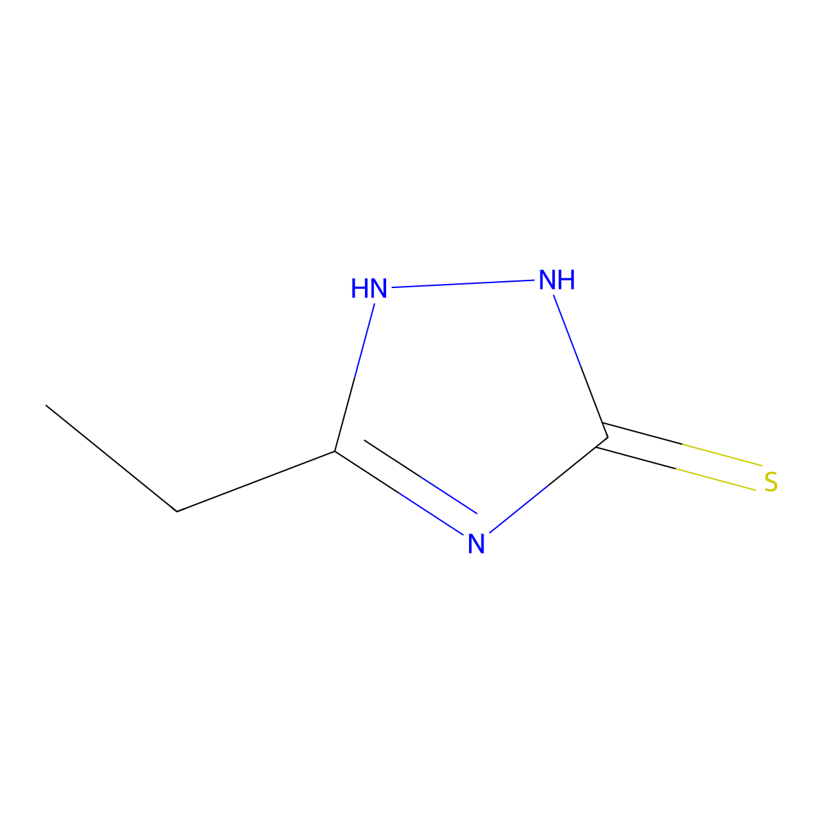 5-ethyl-1H-1,2,4-triazole-3-thiol molecular structure, CAS 7271-45-6