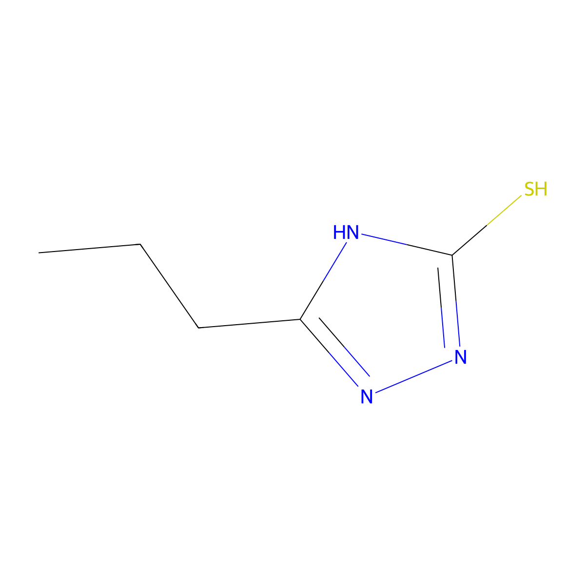 5-propyl-4H-1,2,4-triazole-3-thiol molecular structure, CAS 7271-46-7