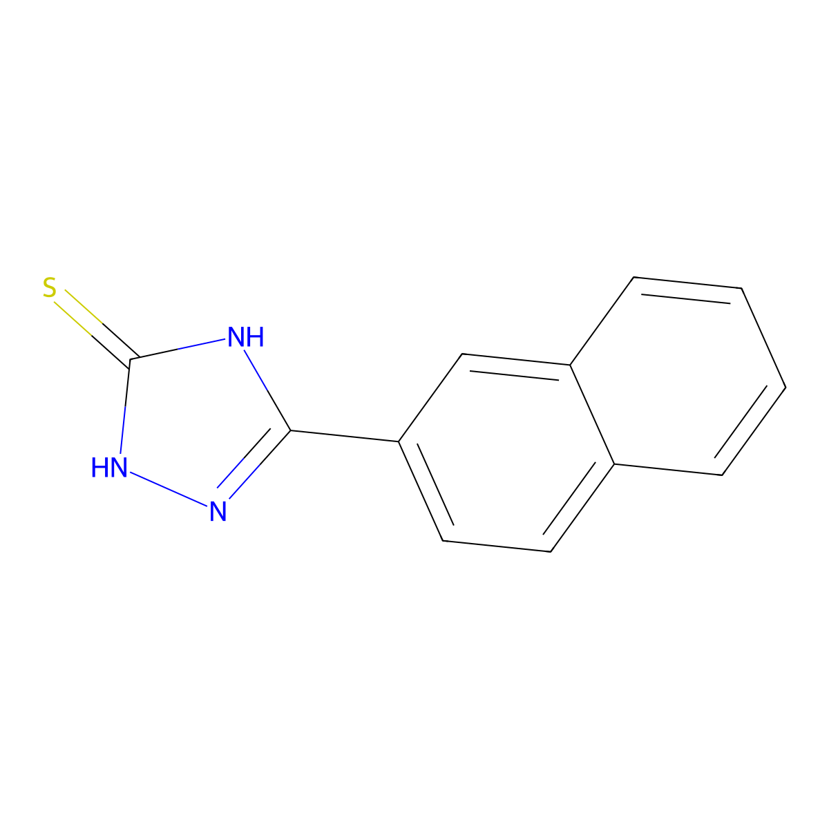 5-(naphthalen-2-yl)-4H-1,2,4-triazole-3-thiol molecular structure, CAS 7271-55-8