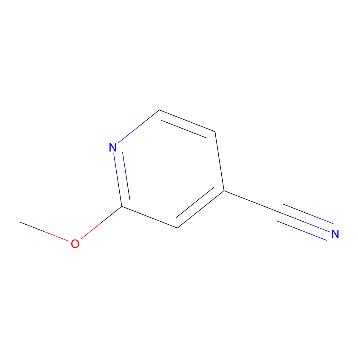 2-Methoxyisonicotinonitrile molecular structure, CAS 72716-86-0