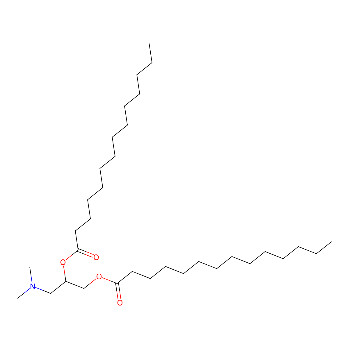 1,2-Dimyristoyl-3-dimethylammonium-propane molecular structure, CAS 72719-84-7