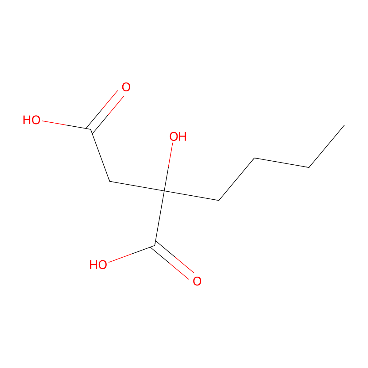 2-Butyl-2-hydroxybutanedioic acid molecular structure, CAS 72720-95-7