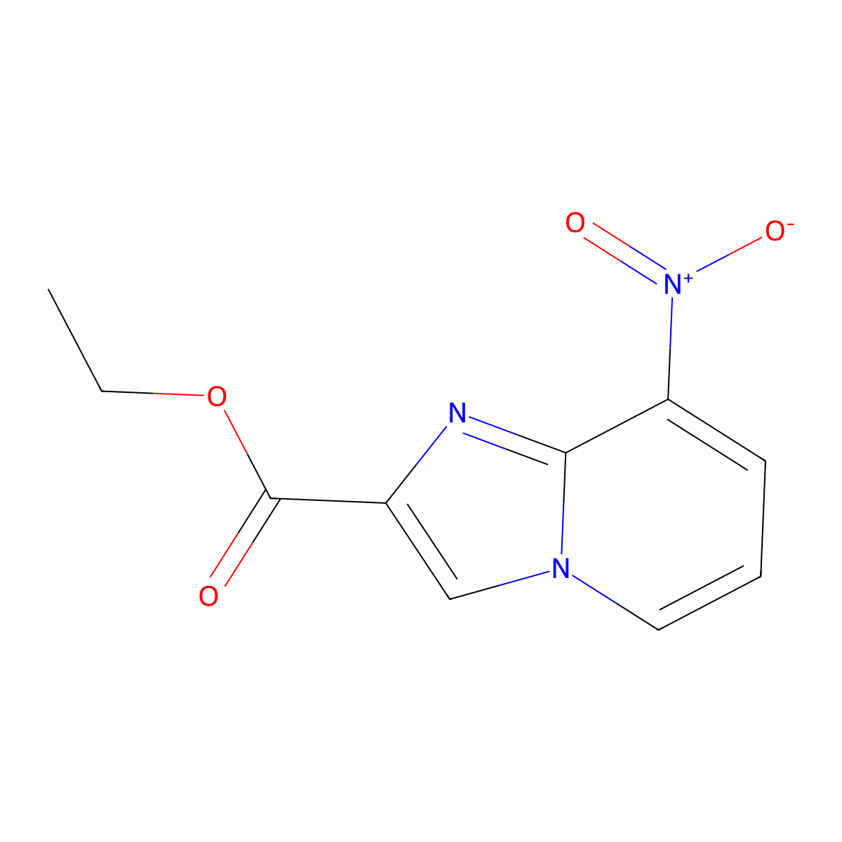 Ethyl 8-nitroimidazo[1,2-a]pyridine-2-carboxylate molecular structure, CAS 72721-23-4