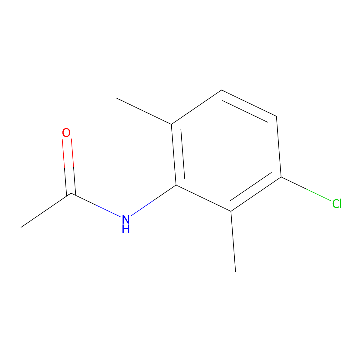 N-(3-Chloro-2,6-dimethylphenyl)acetamide molecular structure, CAS 72725-99-6