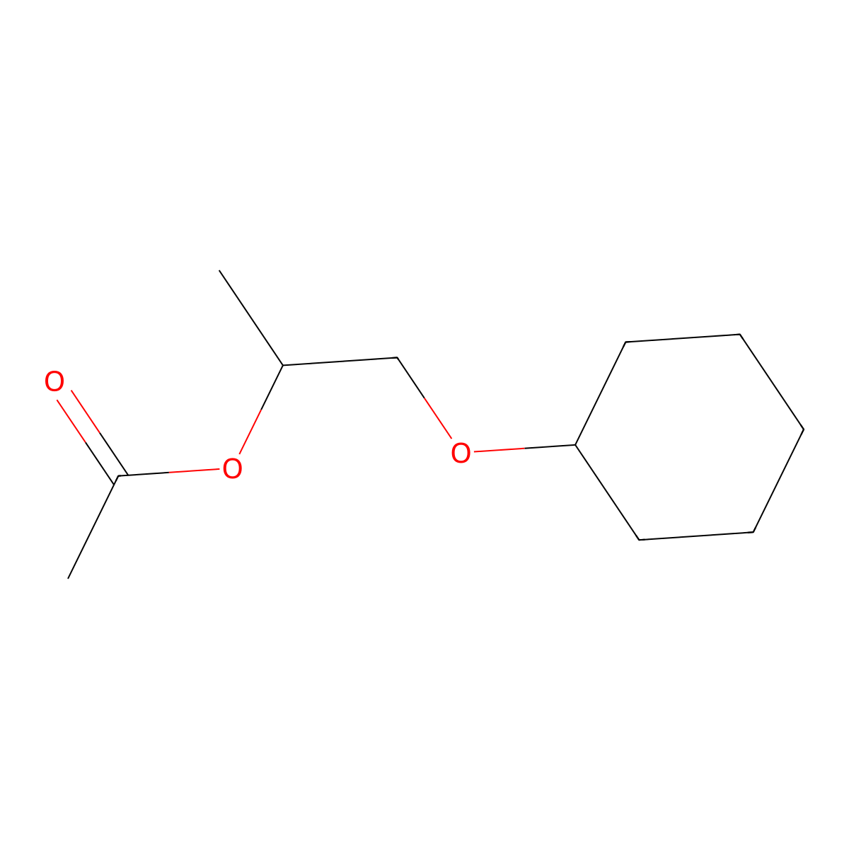 2-Propanol, 1-(cyclohexyloxy)-, 2-acetate molecular structure, CAS 72727-61-8