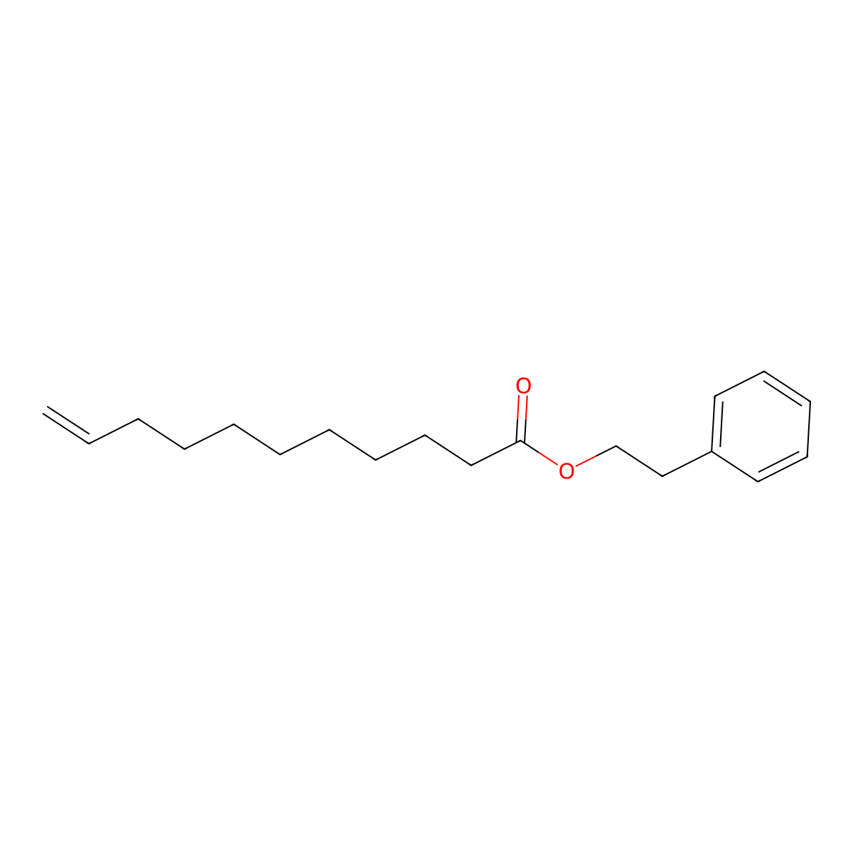 10-Undecenoic acid, 2-phenylethyl ester molecular structure, CAS 72727-63-0