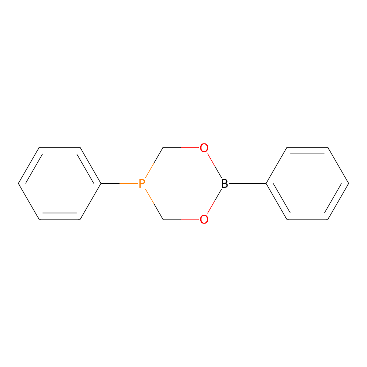 1,3,5,2-Dioxaphosphaborinane, 2,5-diphenyl- molecular structure, CAS 72729-56-7