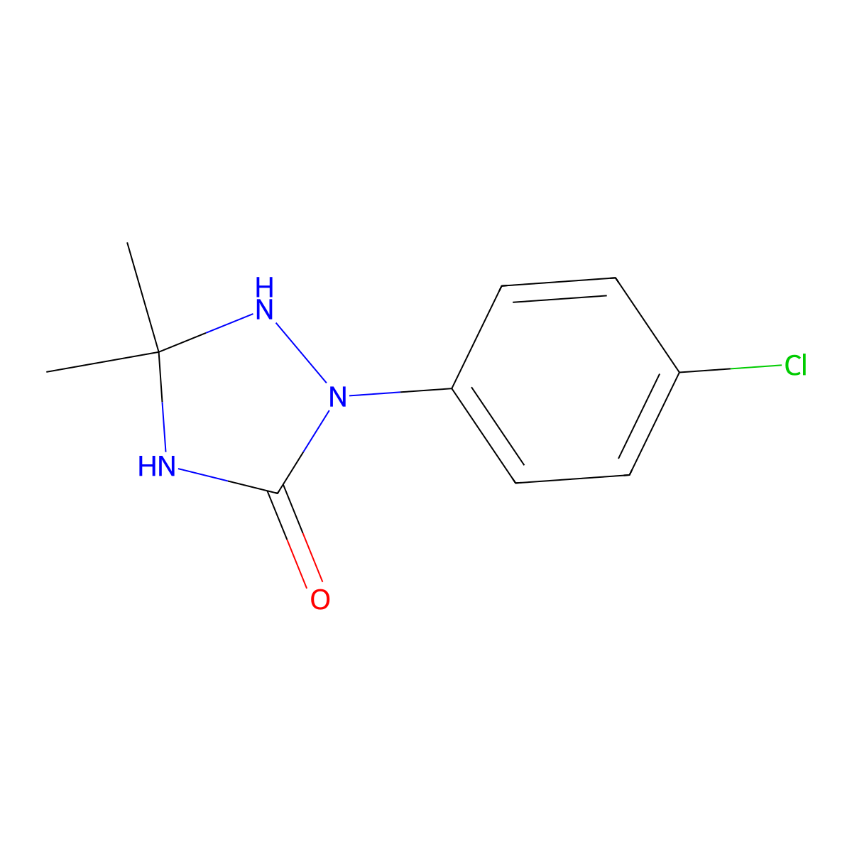 2-(4-Chlorophenyl)-5,5-dimethyl-1,2,4-triazolidin-3-one molecular structure, CAS 72731-37-4