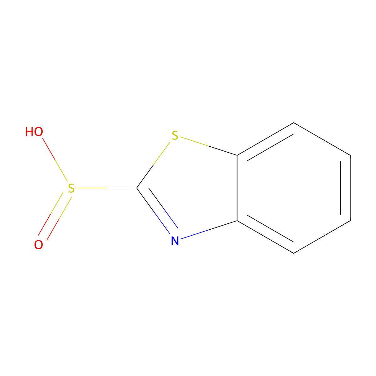Benzothiazole-2-sulfinic acid molecular structure, CAS 72733-80-3