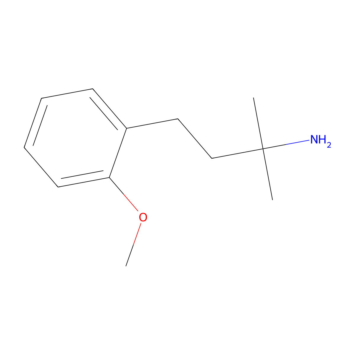 4-(2-Methoxyphenyl)-2-methylbutan-2-amine molecular structure, CAS 72734-73-7
