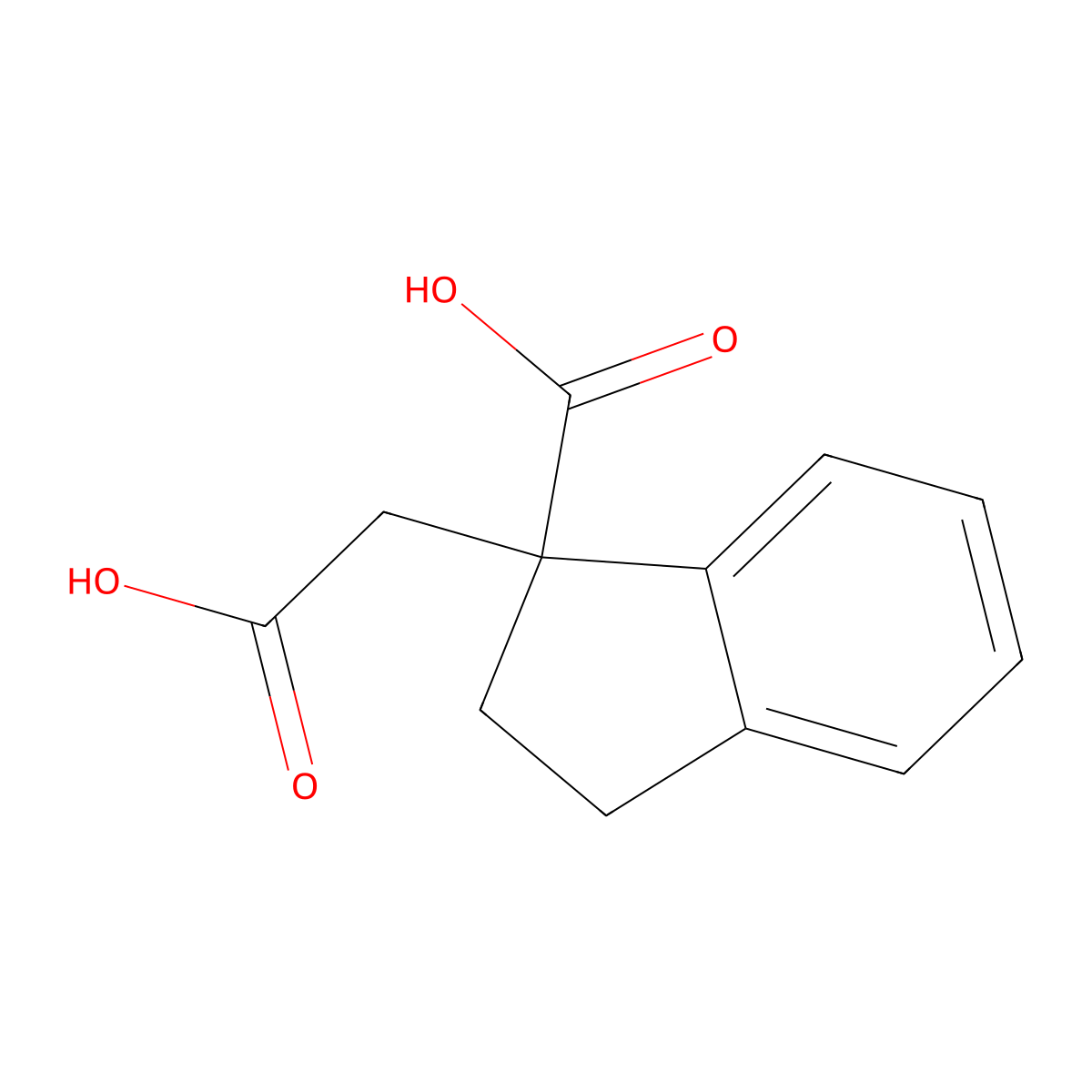 1-Carboxyindane-1-acetic acid molecular structure, CAS 72735-50-3