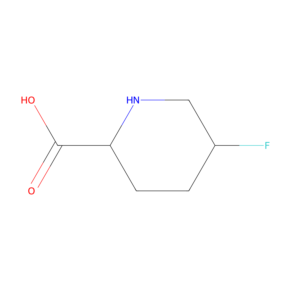 5-Fluoropiperidine-2-carboxylic acid molecular structure, CAS 727351-54-4