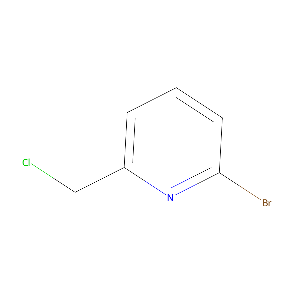 2-Bromo-6-(chloromethyl)pyridine molecular structure, CAS 727356-19-6