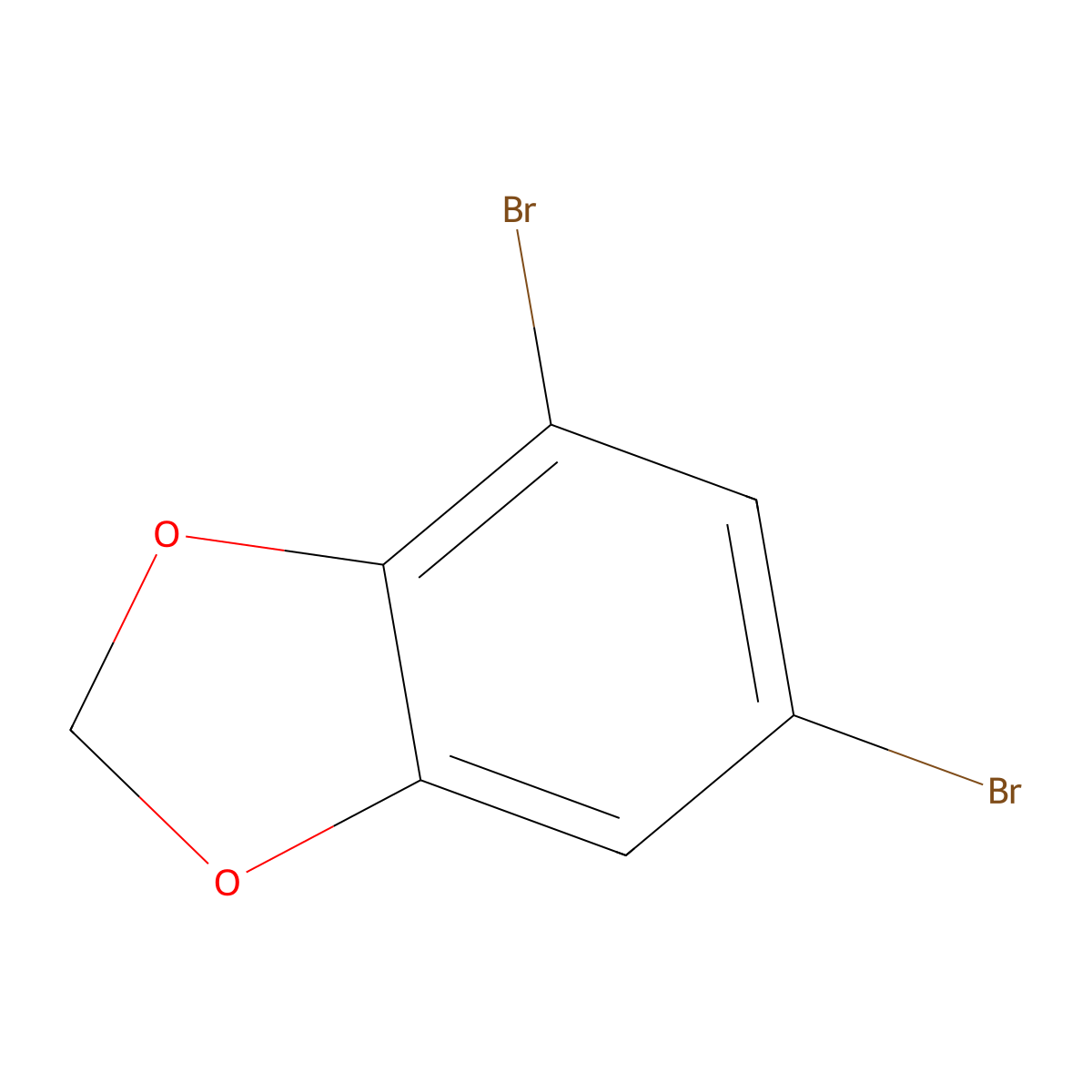4,6-Dibromobenzo[d][1,3]dioxole molecular structure, CAS 72736-57-3
