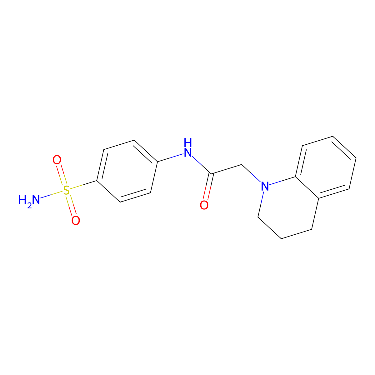 2-(3,4-dihydro-2H-quinolin-1-yl)-N-(4-sulfamoylphenyl)acetamide molecular structure, CAS 727360-05-6