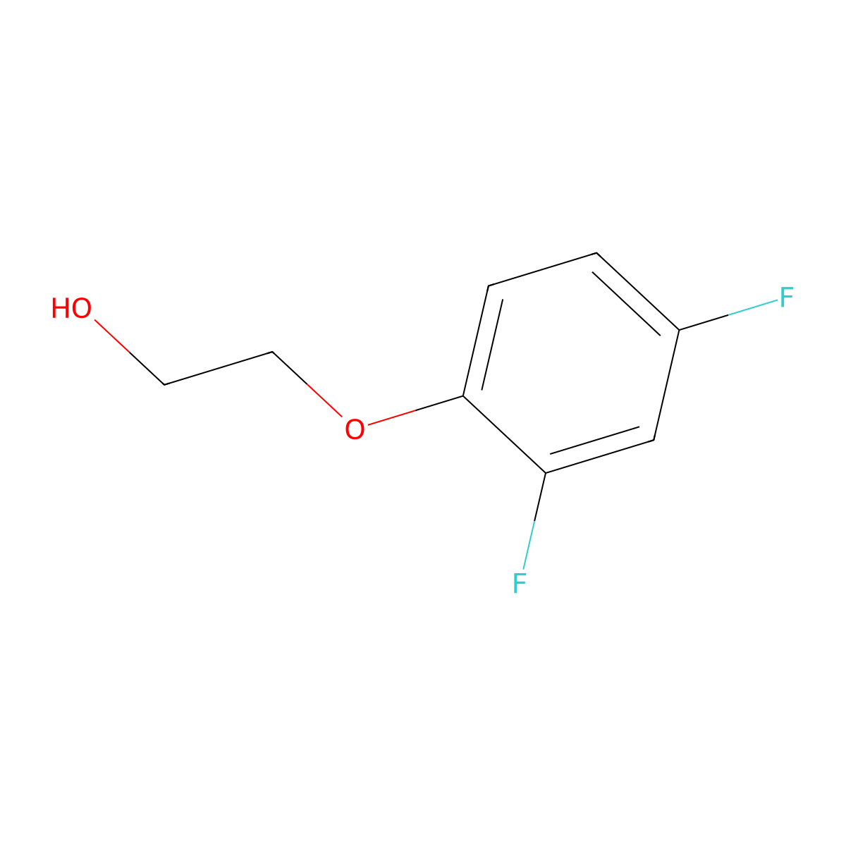 Ethanol, 2-(2,4-difluorophenoxy)- molecular structure, CAS 727360-82-9