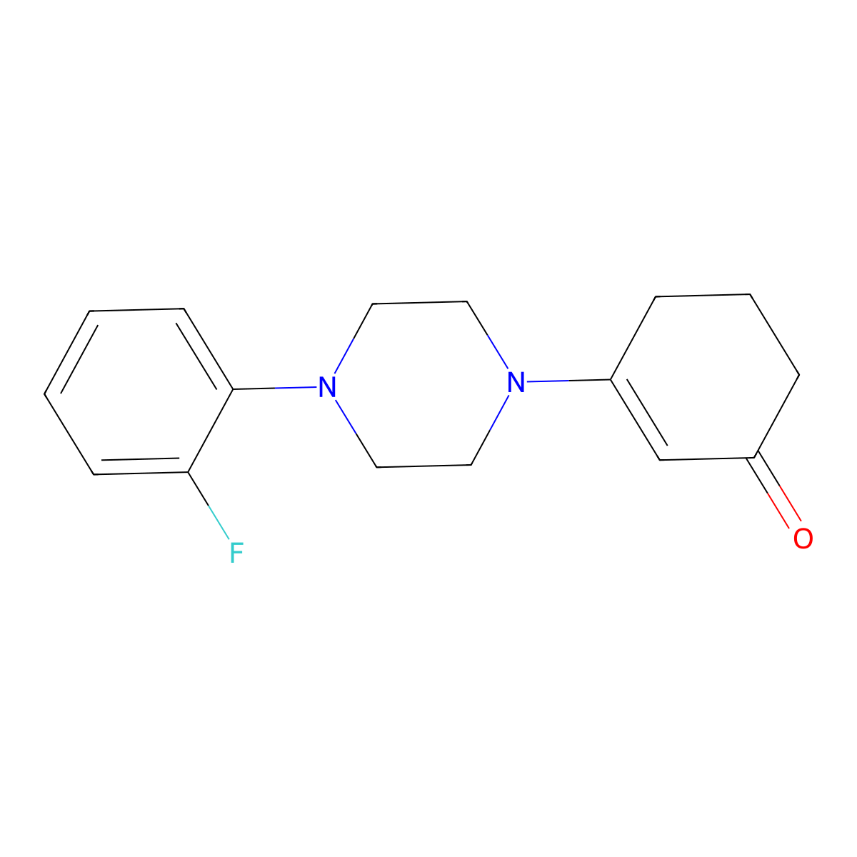 3-[4-(2-Fluorophenyl)piperazin-1-yl]cyclohex-2-en-1-one molecular structure, CAS 727366-19-0